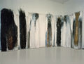 Pantelis Chandris, The trees, 1987, mixed media, 120 x 60 cm each, participation in the 3rd Biennial of Young Artists of Mediterranean Europe, Barcelona 1987, Bologna 1988