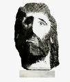 Theodoros Papagiannis, Head of a youth, 1973, tufa with colouring, 40 x 25 x 25 cm