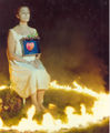 Leda Papaconstantinou, Burning, 1985, performance