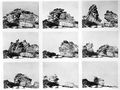 Βαλέριος Καλούτσης, Ανασχηματισμός τοπίου, 1986, φωτογραφία, μολύβι, 79 x 100 εκ.