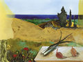 Μανώλης Χάρος, Νεκρή φύση στην ύπαιθρο, 1992, ακρυλικό, 110 x 150 εκ.