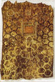 Μάριος Σπηλιόπουλος, Μελισσοκομική δομή, 1991, κερωμένο χαρτί, καθαρό κερί, γύρις, 90 x 65 εκ.