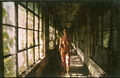 Eleni Mylonas, Nude self portrait in Ellis Island Corridor,1984, from the Journey through Ellis Island photograph series, aka Abandoned, 115 x 150 cm