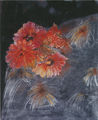 Μαριγώ Κάσση, Λουλούδια, 1997, μικτή τεχνική, 70 x 80 εκ.
