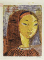 Zizi Makri, Toun An, 1956-58, colored woodcut, 22 x 17 cm