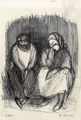Zizi Makri, In prison, 1961, ink drawing