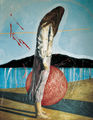 Μαρκ Χατζηπατέρας, The waiting, 1982, λάδι και άμμος σε μουσαμά, 182 x 147 εκ.