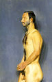 Cleopatra Dinga, Nude study, 1969, oil, 110 x 81 cm