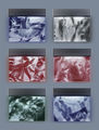 Antonia Papatzanaki,Luminous Traces Installation series 2, 2007-2008, aluminum, laser-etched plexiglas, light, 43 x 38 x 5 cm each