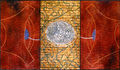 Περικλής Γουλάκος, Λαίμαργοι του ύπνου, 2001, λάδι σε μουσαμά, τρίπτυχο 140 x 240 εκ.