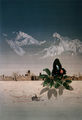 Michalis Makroulakis, Persian Landscape, Athens 24-11-1979, egg emulsion on paper, 57 x 38 cm