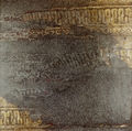 Ελεωνόρα Αρχελάου, Άτιτλο, 1978, ακρυλικό και χρυσός, 80 x 83 εκ.