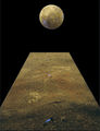 Κωστής (Τριανταφύλλου), Αέρινος Ταξιδευτής, 1994, ηλεκτρονικοί κεραυνοί σε  αγώγιμο χώμα, 2,5 x 4 x 1,2 μ.