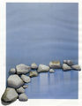 Κώστας Τσόκλης, Λιμάνι, 1990, ζωγραφική με ακρυλικό σε ξύλο και πέτρες, μέγεθος καμβά 198 x 157 εκ.