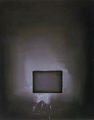 Costas Tsoclis, Le vide dans le vide ou La desilusion, 1962, acrylic on fabric, 146 x 114 cm