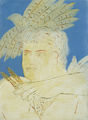 Alecos Fassianos, Fair as an angel, 1978, oil, 66 x 50 cm
