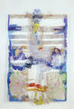 Χρύσα Ρωμανού, Χάρτης-Λαβύρινθος, 1994, ντεκολάζ σε πλεξιγκλάς, 200 x 132 εκ.