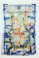 Chryssa Romanos, Map-Labyrinth, 1994, decollage on plexiglas, 200 x 132 cm