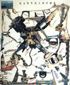 Chryssa Romanos, Labyrinth, 1965, collage on canvas, 65 x 55 cm