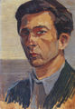 Rallis Kopsidis, Self portrait, 1950, oil