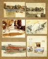 Rallis Kopsidis, Six watercolors, 1946-1953