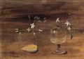 Yannis Migadis, Glass with jasmins, 1982, watercolor, 20 x 30 cm