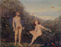 Yannis Migadis, Paradise, 1984, mixed media, 32 x 40 cm