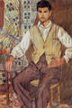 Γιάννης Μιγάδης, Νέος Κρητικός, 1954, τέμπερα, 55 x 37 εκ.