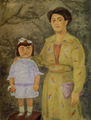 Yannis Migadis, Mother and daughter, 2002, acrylic on cardboard, 45 x 32 cm