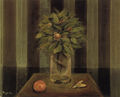 Yannis Migadis, Composition with vase, 2000, acrylic on cardboard, 50 x 70 cm