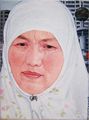 Emmanouil Bitsakis, Portrait of an old Uyghur woman, 2008, oil on canvas, 12.5 x 9 cm