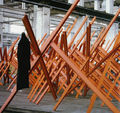 Jannis Kounellis, Untitled, 2004, installation at the Officine Ferroviarie, Bolzano, Italy