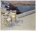 Despina Meimaroglou, Two Chairs Santorini, 1984, print, 72 x 84 cm, edition of two, 14 colors