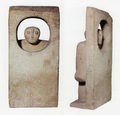 Αργυρώ Καρύμπακα, Ο φυλακισμένος, 1969-79, πωρόλιθος, ύψος 58 εκ.