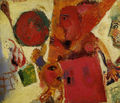 Vassilis Sperantzas, Composition, 1963, oil on canvas, 60 x 70 cm