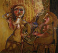 Βασίλης Σπεράντζας, Η λάμπα καπνίζει, 1964, λάδι σε μουσαμά, 130 x 130 εκ.