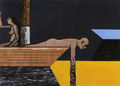 Michalis Manoussakis, Untitled, 2009, acrylic and charcoal on wood, 50 x 70 cm