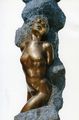 Dimitris Armakolas, Kore of the Rocks II (detail), 1989, bronze, 200 x 40 x 40 cm