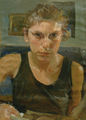 Μαρία Φιλοπούλου, Πορτραίτο V, 1985-87, λάδι σε καμβά, 30 x 20 εκ.