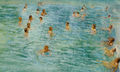 Maria Filopoulou, Turkish Hamam II, 2000-01, oil on canvas, 66 x 110 cm