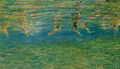 Μαρία Φιλοπούλου, Κολυμβητές κάτω από το νερό, 2000-01, λάδι σε καμβά, 110 x 200 εκ.