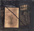 Σπυριδούλα Πολίτη, Χωρίς τίτλο, 1988, ακρυλικό, χαρτί, σύρμα σε μουσαμά, 160 x 180 εκ.