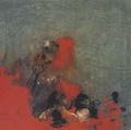 Maria Giannakaki, Dummy, 2005, mixed media on silk, 80 x 80 cm