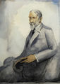 Αγήνωρ Αστεριάδης, Καθισμένος άνδρας, 1930, υδατογραφία, 32 x 24 εκ.
