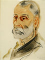 Αγήνωρ Αστεριάδης, Προσωπογραφία γέρου, 19-7-1932, υδατογραφία, 32 x 24 εκ.