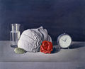 Σαράντης Καραβούζης, Ο ύπνος, 1999, λάδι σε μουσαμά, 60 x 81 εκ.