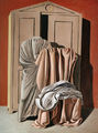 Σαράντης Καραβούζης, Άγαλμα μπρoστά σε ντουλάπα, 1980, λάδι σε μουσαμά, 79 x 59 εκ.
