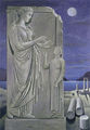 Σαράντης Καραβούζης, Νυχτερινό, 1994, λάδι σε μουσαμά, 116 x 81 εκ.
