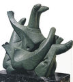 Michalis Tombros, Untitled I (Composition), 1972, bronze, 36.5 x 39.5 x 15 cm (black marble base 8 x 37.5 x 17.5 cm)