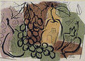 Dimitris Giannoukakis, Grapes, 1960, copperplate, 24 x 36 cm